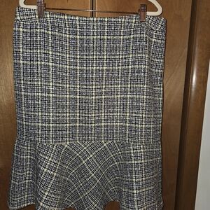 Plaid Women's Skirt - Black, Yellow and White